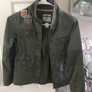 Girls OshKosh stylish patchwork utility jacket
